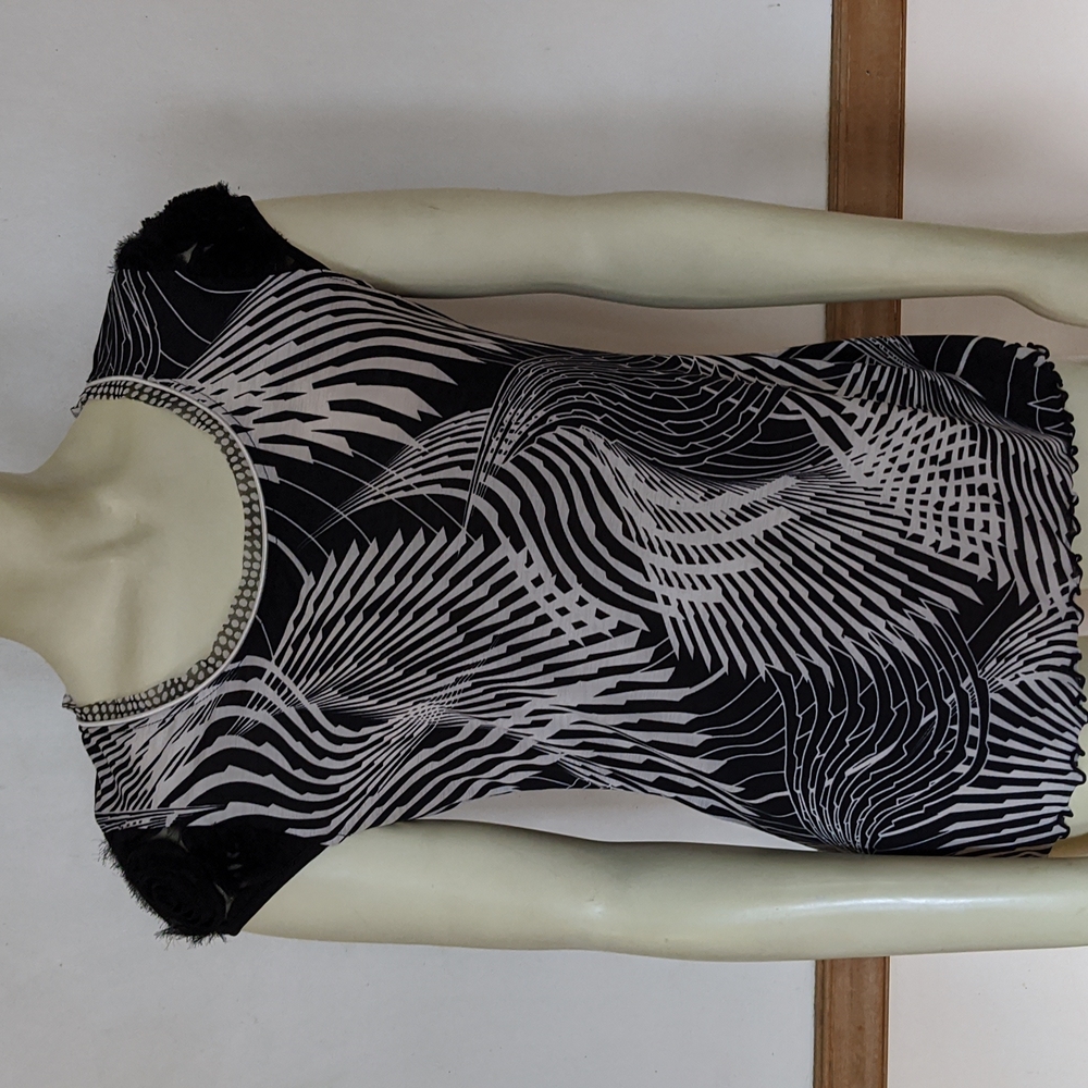 Anac by Kimi Pullover semi Sheer Mesh Top Small